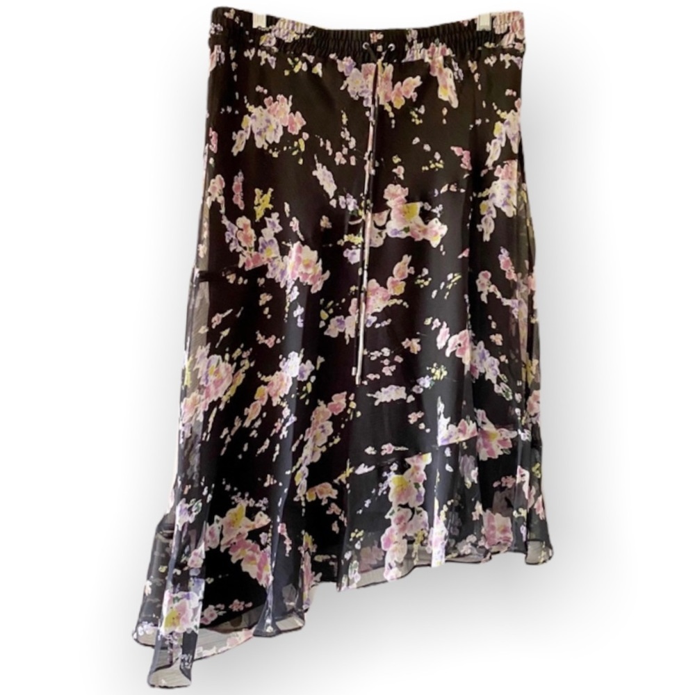New Ralph Lauren Womens Black Handkerchief Skirt